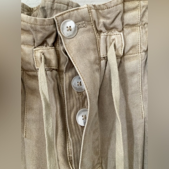 free people  margate pleated paperbag trouser in  swirl, size PS - Picture 7 of 10